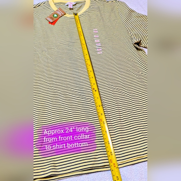 Joe Fresh men's med BNWT yellow with black stripes T shirt - Picture 4 of 9